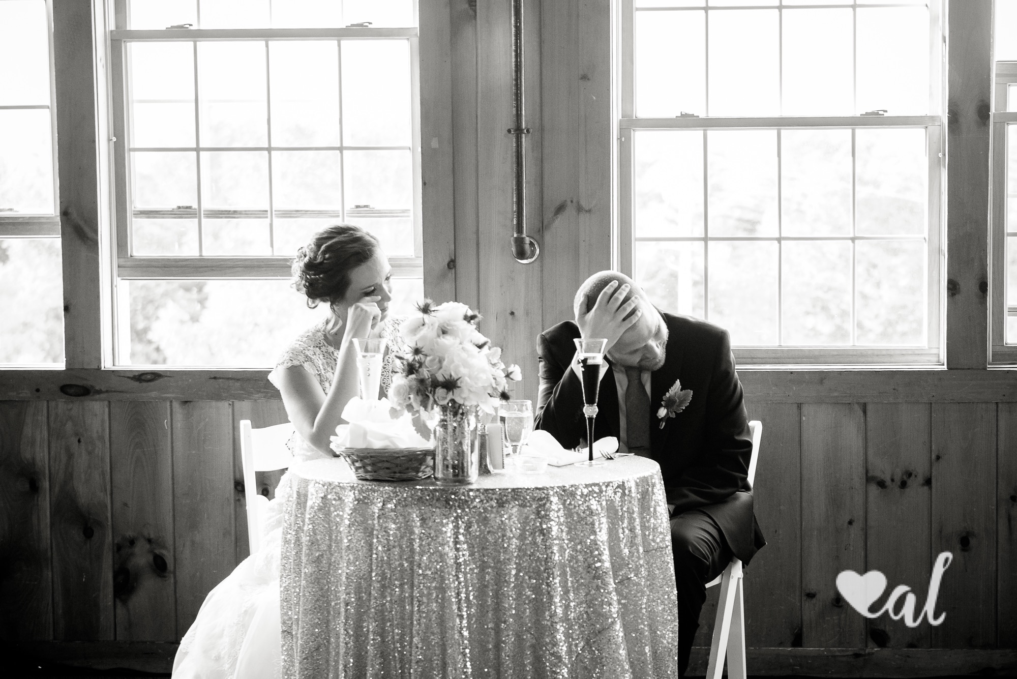 Bride and Groom surprised by wedding DJ with recorded best wishes from grandmother