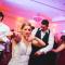 Bride celebrating on the dance floor Bride celebrating on the dance floor